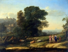 212/claude lorrain - landscape with cephalus and procris reunited by diana